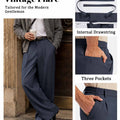 Mens Bootcut Casual Dress Pants — Wide Leg & Drawstring