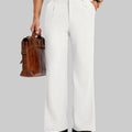 Mens Bootcut Casual Dress Pants — Wide Leg & Drawstring