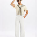 Mens Bootcut Casual Dress Pants — Wide Leg & Drawstring