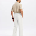 Mens Bootcut Casual Dress Pants — Wide Leg & Drawstring