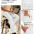 Mens Bootcut Casual Dress Pants — Wide Leg & Drawstring
