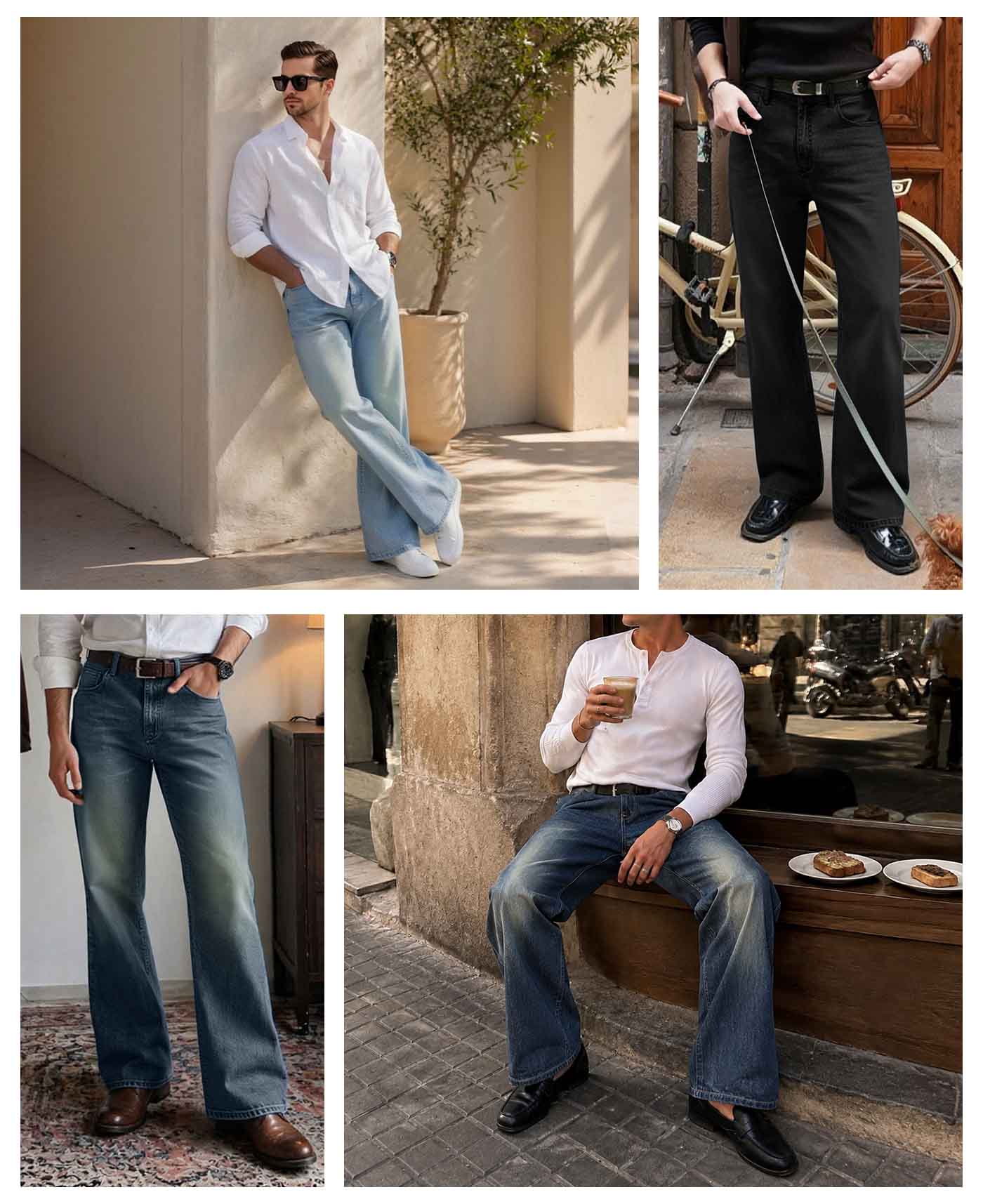 Mens Bootcut Jeans— Wide Leg & Stretch