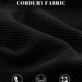 Wide-wale corduroy fabric of Men's Corduroy Dress Pants, soft, breathable, wrinkle-resistant.