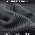 Wide-wale corduroy fabric of Men's Corduroy Dress Pants, soft, breathable, wrinkle-resistant.