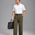 Mens Cuffed Wide Leg Pants — Sword Tab & Inner Drawstring
