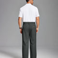 Mens Cuffed Wide Leg Pants — Sword Tab & Inner Drawstring