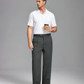 Mens Cuffed Wide Leg Pants — Sword Tab & Inner Drawstring