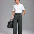 Mens Cuffed Wide Leg Pants — Sword Tab & Inner Drawstring