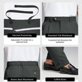 Mens Cuffed Wide Leg Pants — Sword Tab & Inner Drawstring