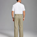 Mens Cuffed Wide Leg Pants — Sword Tab & Inner Drawstring