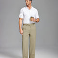 Mens Cuffed Wide Leg Pants — Sword Tab & Inner Drawstring