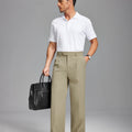 Mens Cuffed Wide Leg Pants — Sword Tab & Inner Drawstring