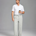 Mens Cuffed Wide Leg Pants — Sword Tab & Inner Drawstring