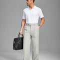 Mens Cuffed Wide Leg Pants — Sword Tab & Inner Drawstring