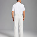 Mens Cuffed Wide Leg Pants — Sword Tab & Inner Drawstring