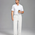 Mens Cuffed Wide Leg Pants — Sword Tab & Inner Drawstring