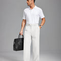 Mens Cuffed Wide Leg Pants — Sword Tab & Inner Drawstring