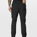 Close-up of back pocket and elastic waistband, emphasizing storage functionality and comfort in multipants.