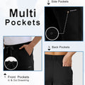 Features: front pockets, adjustable drawstring, side buckle pockets, rear pockets on men's durable multipants.