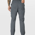Close-up of back pocket and elastic waistband, emphasizing storage functionality and comfort in multipants.
