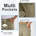Features: front pockets, adjustable drawstring, side buckle pockets, rear pockets on men's durable multipants.