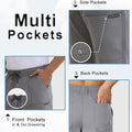 Features: front pockets, adjustable drawstring, side buckle pockets, rear pockets on men's durable multipants.