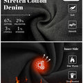 Mens Fleece Lined Bootcut Jeans— Wide Leg & Stretch