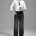Mens Fleece Lined Bootcut Jeans— Wide Leg & Stretch
