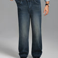 Mens Fleece Lined Bootcut Jeans— Wide Leg & Stretch