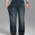 Mens Fleece Lined Bootcut Jeans— Wide Leg & Stretch