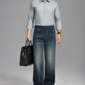 Mens Fleece Lined Bootcut Jeans— Wide Leg & Stretch