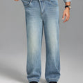 Mens Fleece Lined Bootcut Jeans— Wide Leg & Stretch