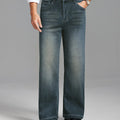 Mens Fleece Lined Bootcut Jeans— Wide Leg & Stretch