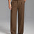 Fleece Lined Dress Pants- Sword-shaped Tab & Wide Leg