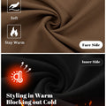 Fleece Lined Dress Pants- Sword-shaped Tab & Wide Leg