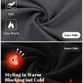Fleece Lined Dress Pants- Sword-shaped Tab & Wide Leg
