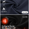 Fleece Lined Dress Pants- Sword-shaped Tab & Wide Leg