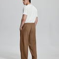 Back view of Men's Fleece Sweatpants ¨C relaxed drape and functional pockets enhance lounge-ready style.