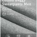 51% cotton , 49% polyester fleece, soft, breathable, skin-friendly fabric for all-day comfort in sweatpants.