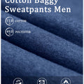51% cotton , 49% polyester fleece, soft, breathable, skin-friendly fabric for all-day comfort in sweatpants.