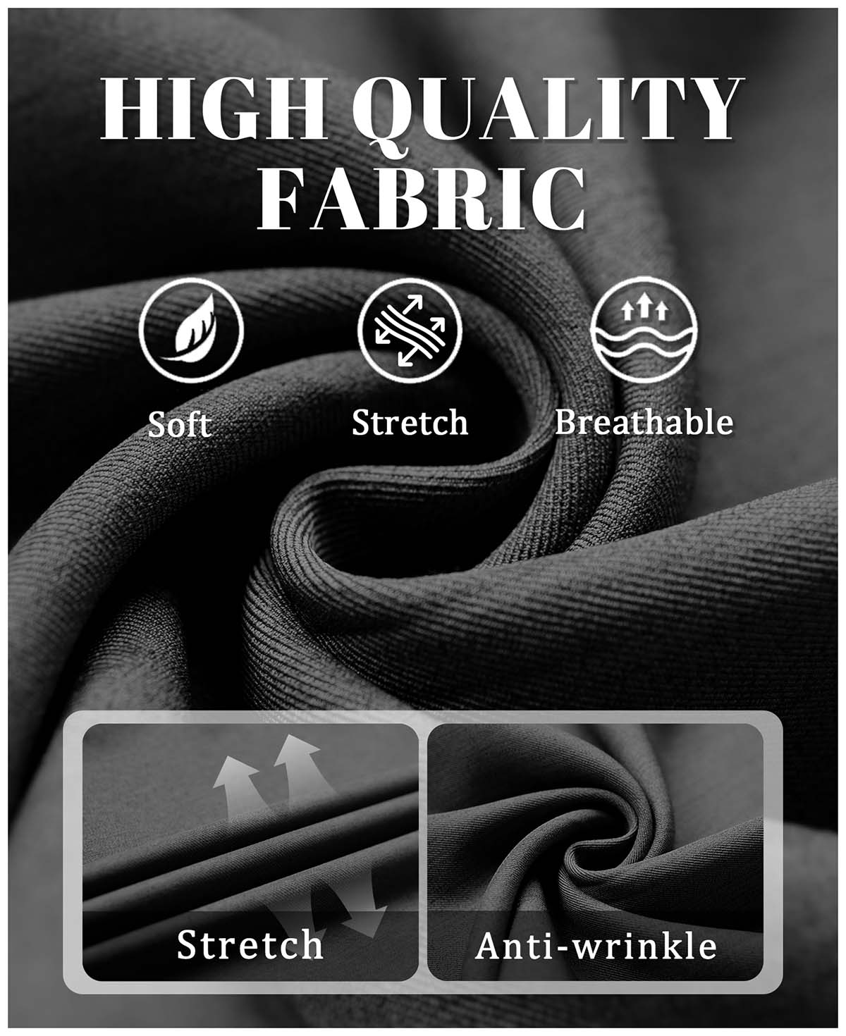 Soft, stretchy, breathable, wrinkle-resistant fabric, ideal for all-day wear in men¡¯s Gurkha wide leg trousers.