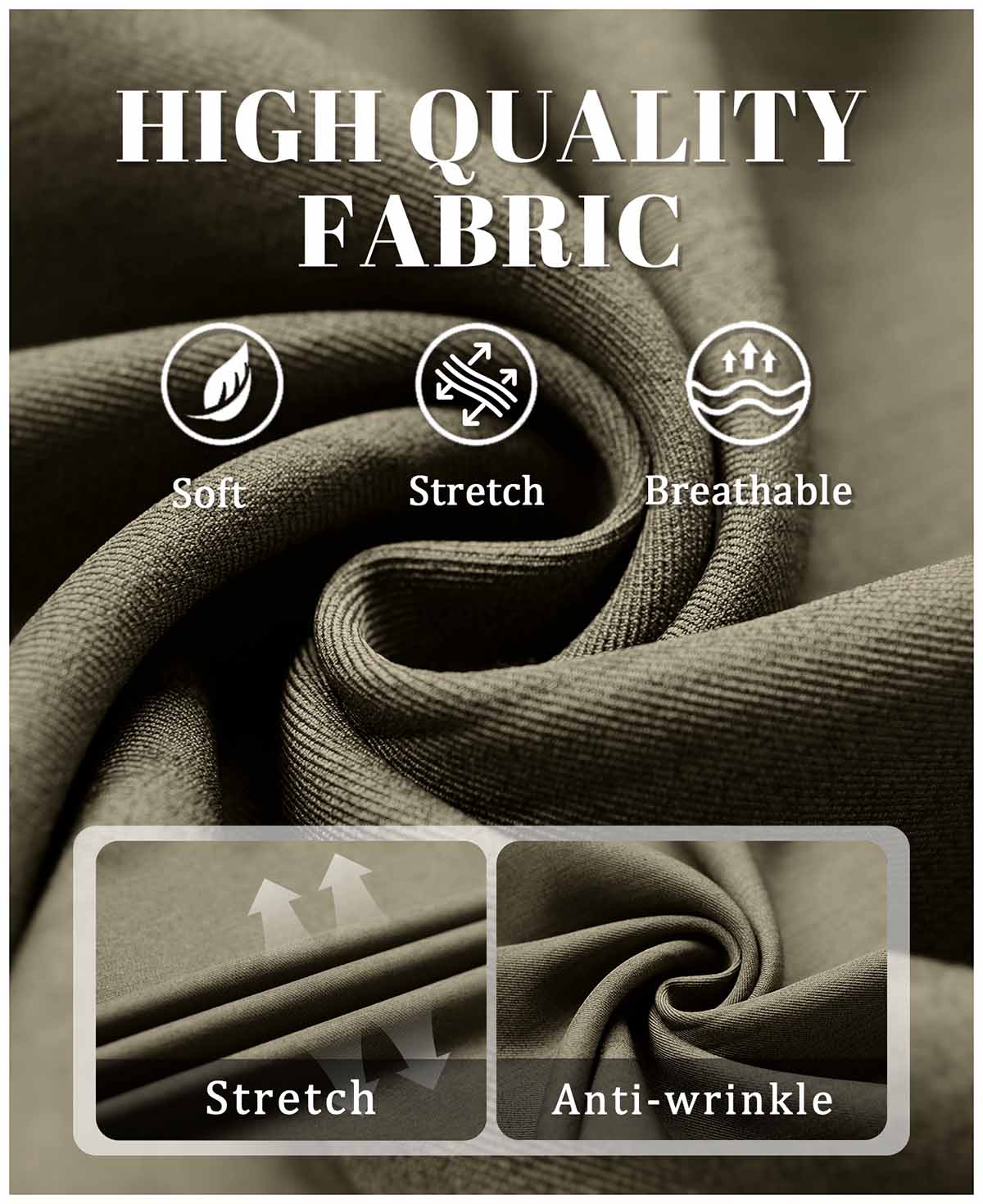 Features: Neapolitan waistband (better fit), smooth custom metal zipper, elastic waist for formal comfort.