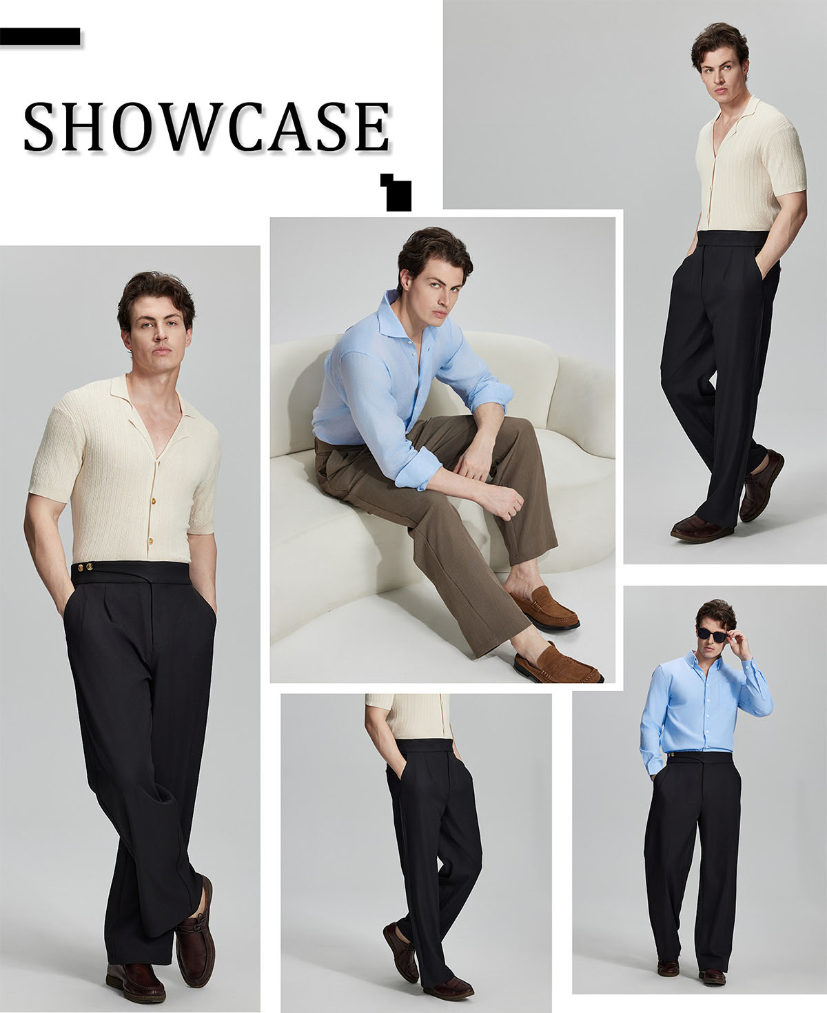 Style in black or brown: perfect for office, dates, weekends, versatile Gurkha pants for every occasion.