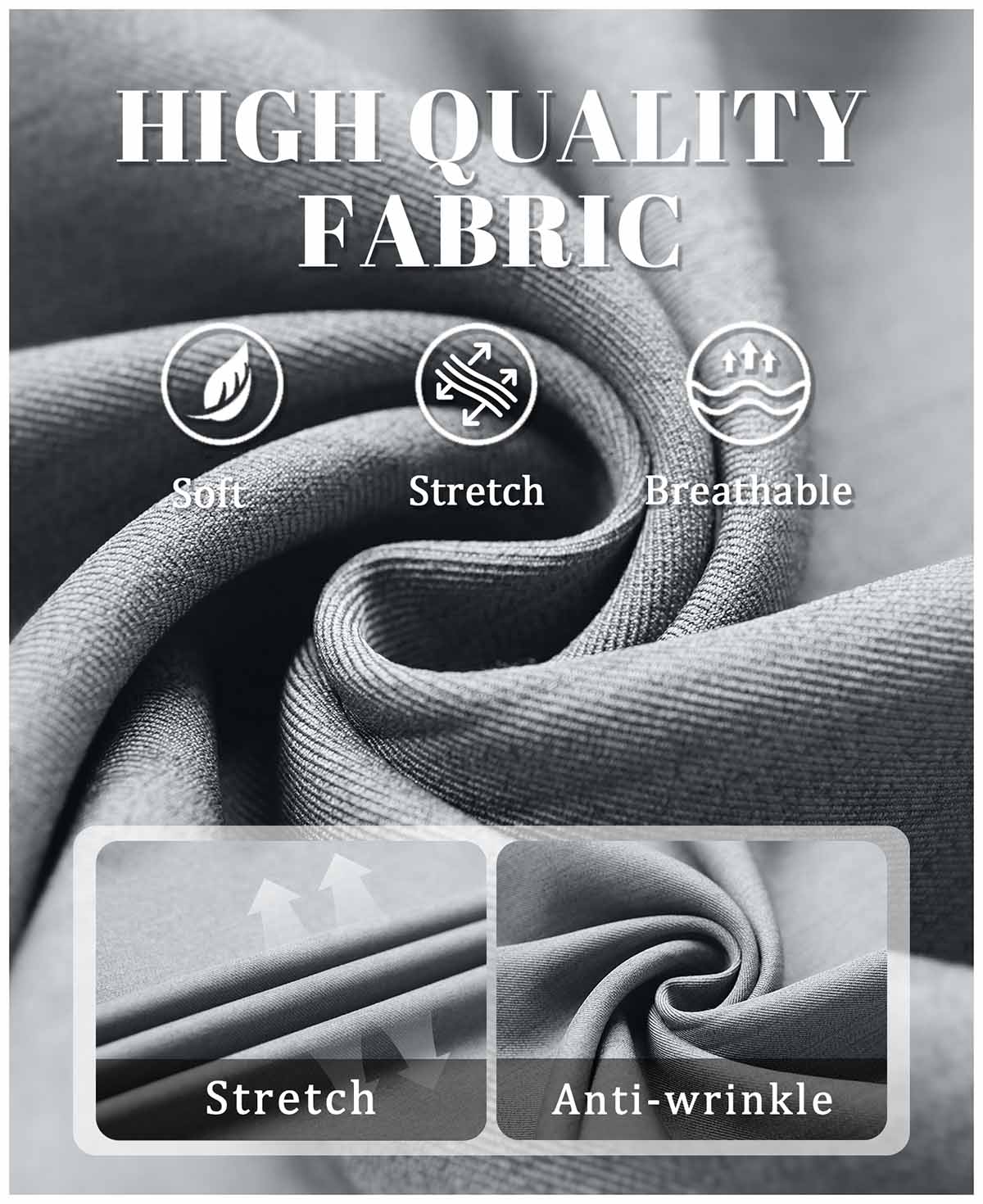 Features: Neapolitan waistband (better fit), smooth custom metal zipper, elastic waist for formal comfort.