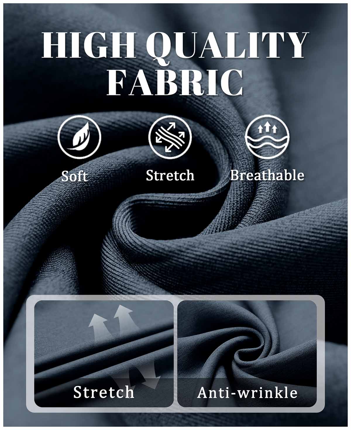 Features: Neapolitan waistband (better fit), smooth custom metal zipper, elastic waist for formal comfort.