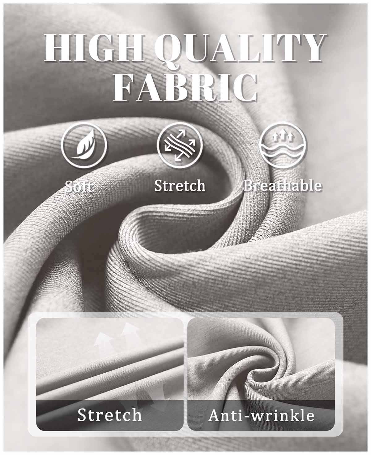 Features: Neapolitan waistband (better fit), smooth custom metal zipper, elastic waist for formal comfort.