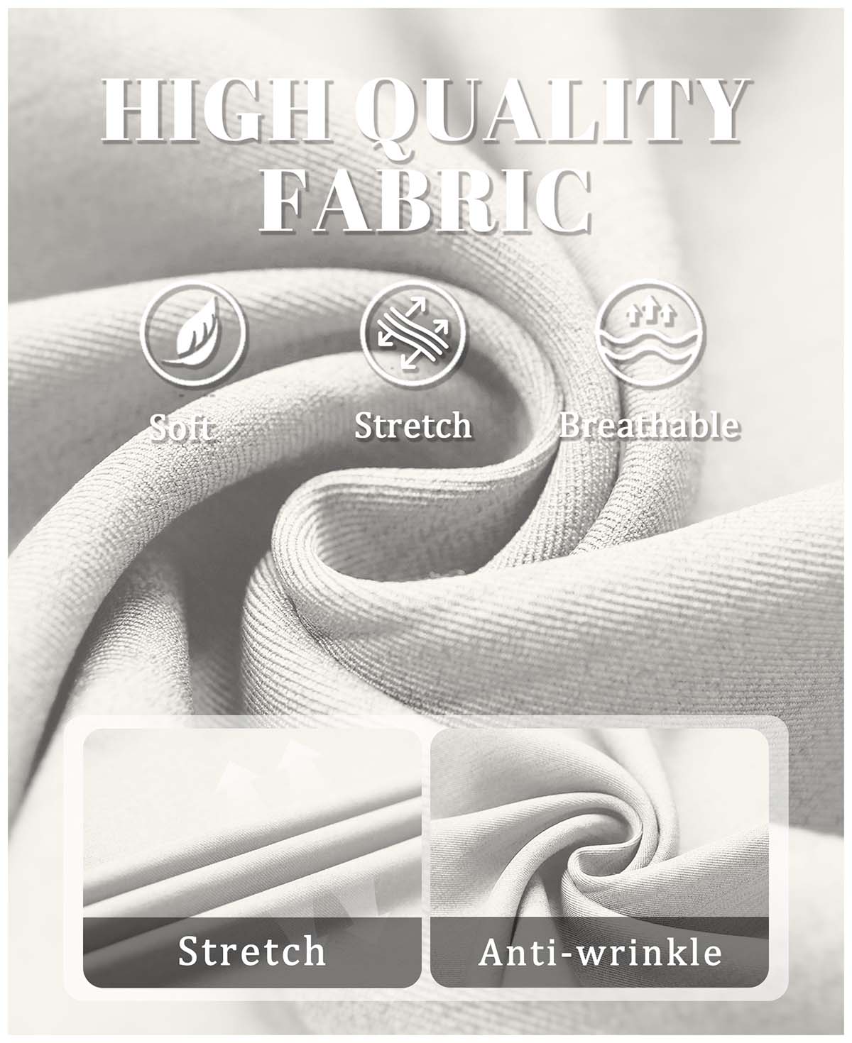 Features: Neapolitan waistband (better fit), smooth custom metal zipper, elastic waist for formal comfort.