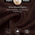 Wool-blend fabric: warm, breathable, anti-pilling, silky-soft, stretchy, premium feel of dark brown Men's Hoodie Pullover Sweater.