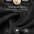 Wool-blend fabric: warm, breathable, anti-pilling, silky-soft, stretchy, premium feel of grey Men's Hoodie Pullover Sweater.