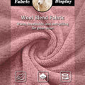 Wool-blend fabric: warm, breathable, anti-pilling, silky-soft, stretchy, premium feel of pink Men's Hoodie Pullover Sweater.